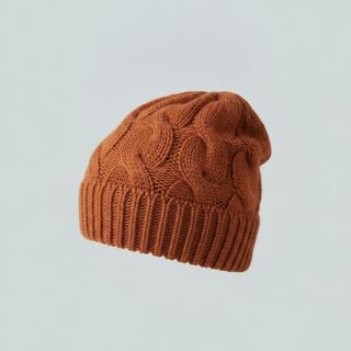 Rust orange knitted beanie
